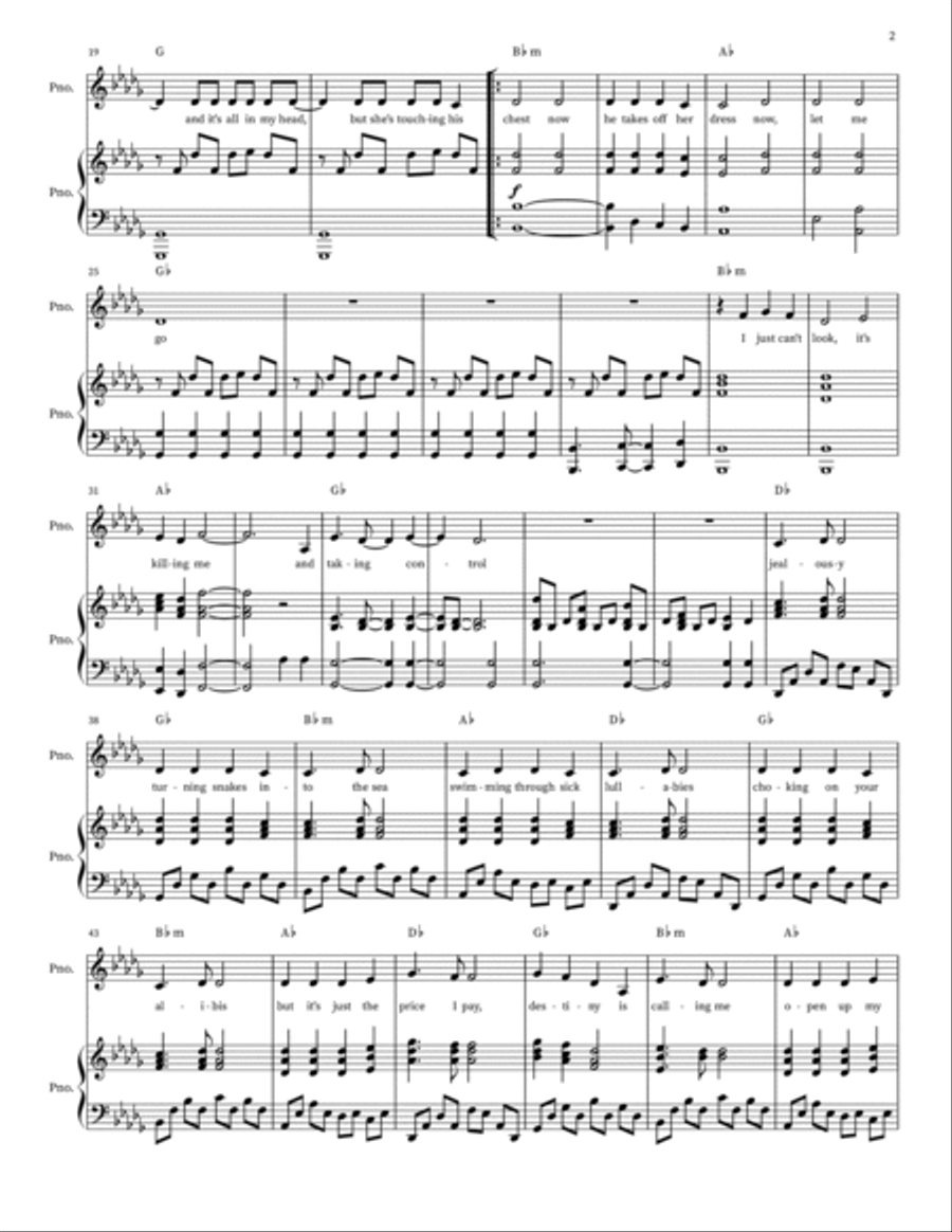 Mr. Brightside Mr. Brightside Piano, Vocal scores gallery preview page 2