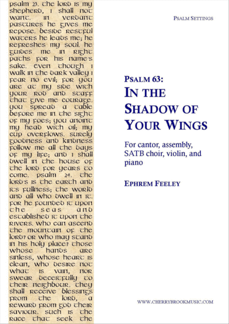 Psalm 63: In the Shadow of Your Wings 4-Part scores gallery preview page 1