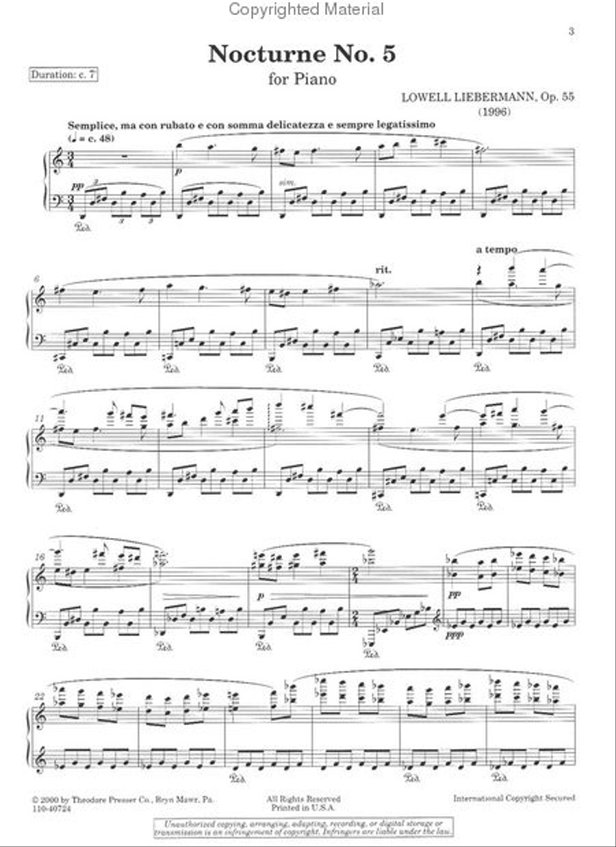 Nocturne No. 5 Chamber Music scores gallery preview page 2