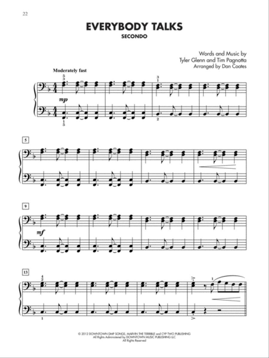 Current Hits for Two 1-3 (Value Pack) Piano Solo scores gallery preview page 18