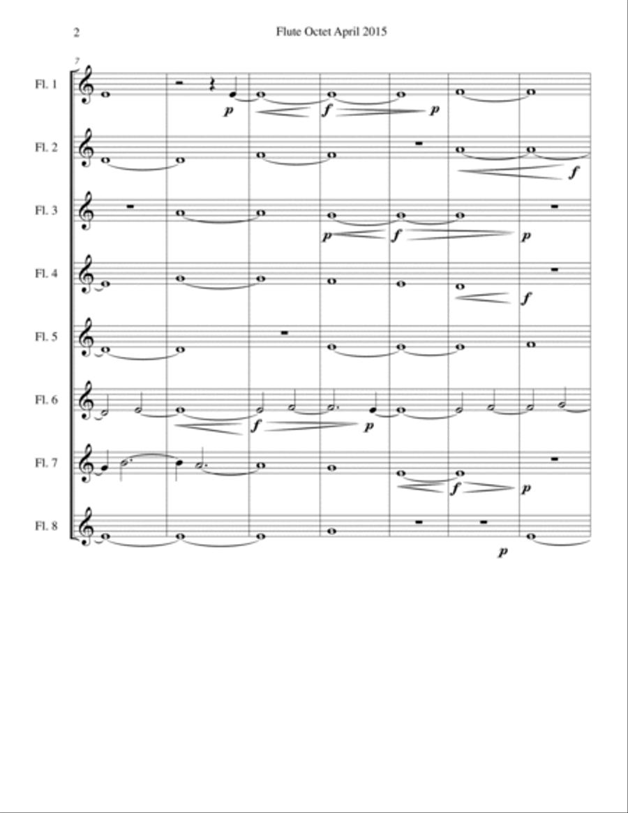 OCTET for flutes OCTET for flutes Woodwind Ensemble scores gallery preview page 2