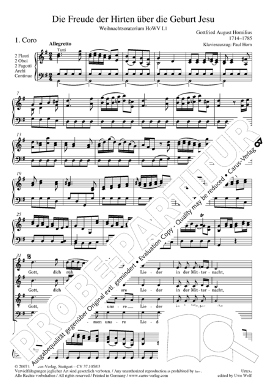 Die Freude der Hirten uber die Geburt Jesu 4-Part scores gallery preview page 8