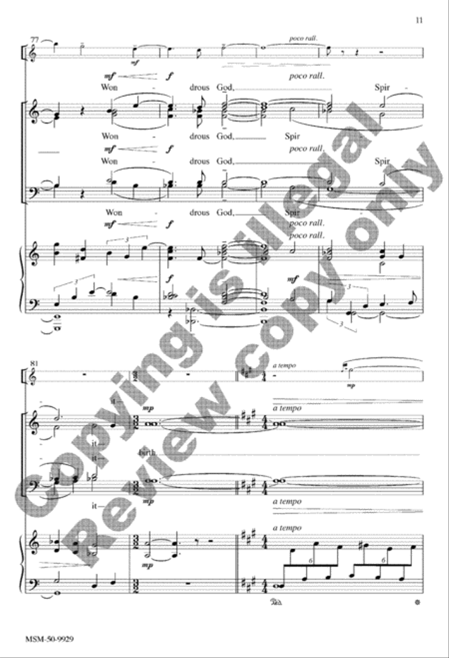 Ancient Waters Warmed with Life 4-Part scores gallery preview page 30