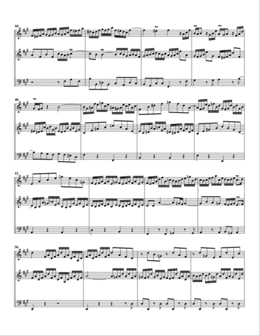 Trio super: Allein Gott in der Höh sei Ehr BWV 664 (arrangement for 2 violins and violoncello) String Trio scores gallery preview page 5