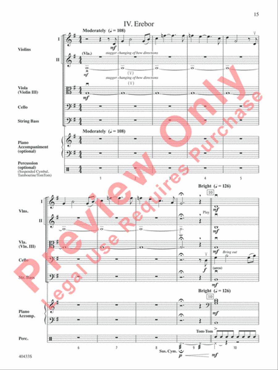 The Hobbit: An Unexpected Journey, Selections from String Orchestra scores gallery preview page 16