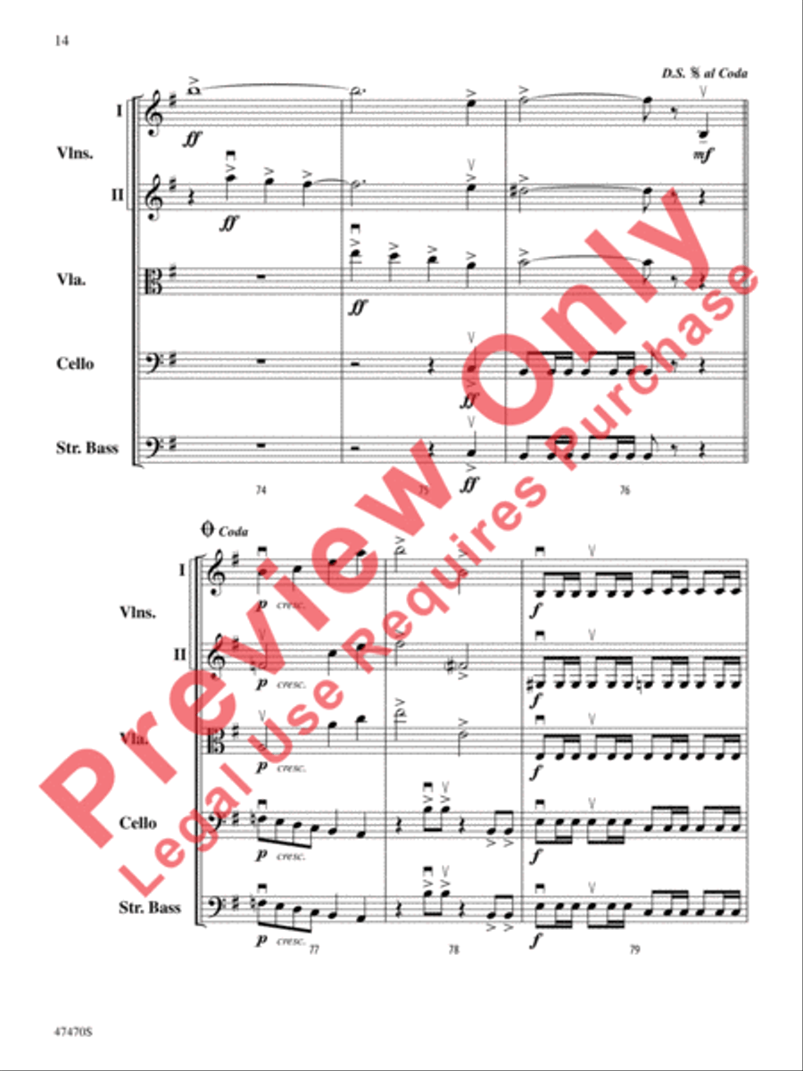 Legend of the Ghost Stallion String Orchestra scores gallery preview page 15