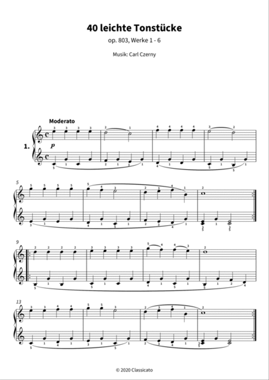 40 leichte Tonstucke Easy Piano scores gallery preview page 3