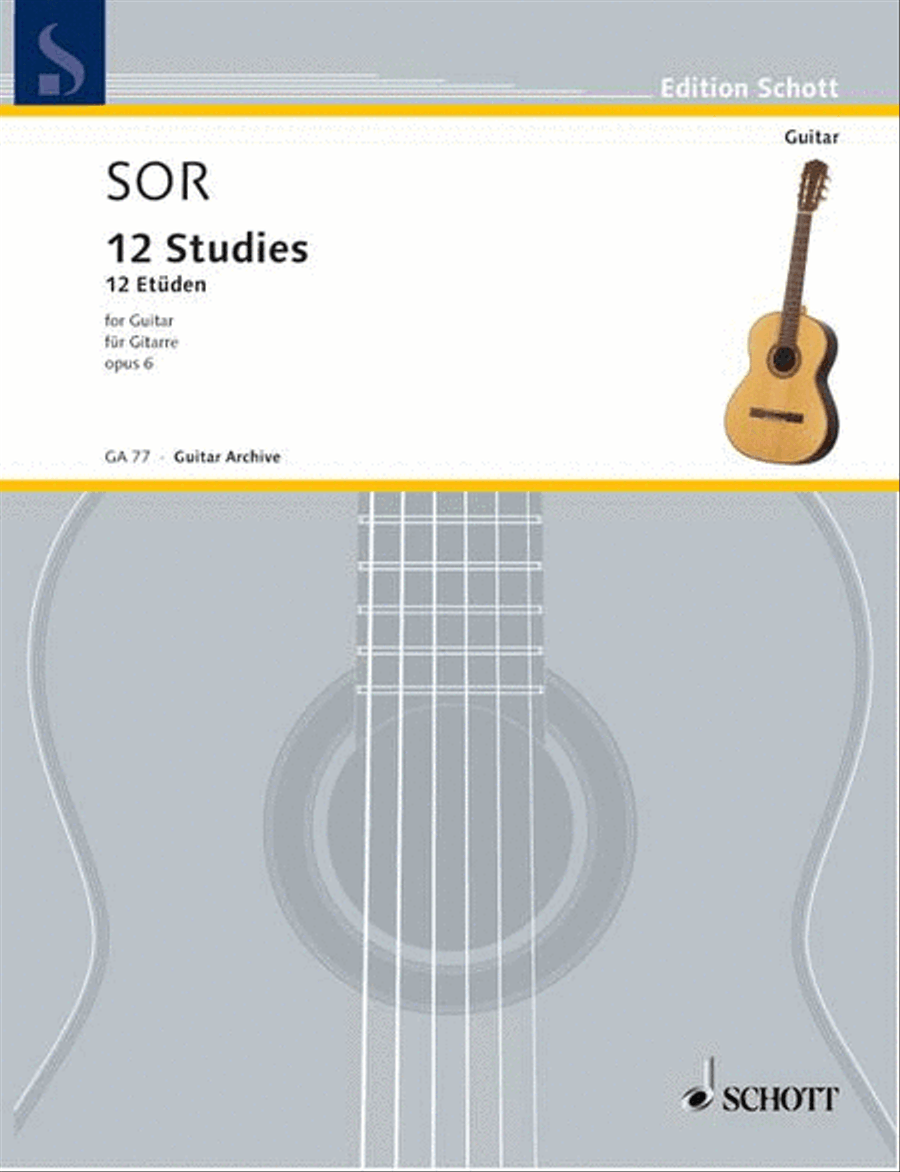 12 Studies Classical Guitar scores gallery preview page 1
