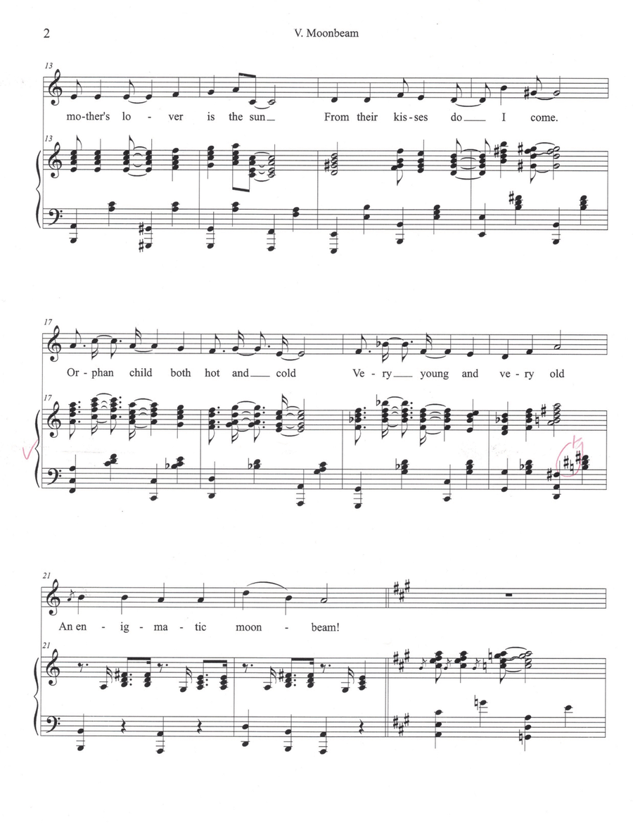 Moonbeam Moonbeam Piano, Vocal scores gallery preview page 2