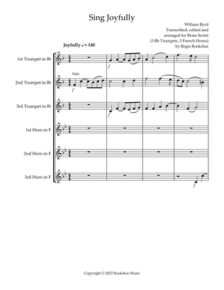 Sing Joyfully (Eb) (Brass Sextet) (3 Trp, 3 Hrn)