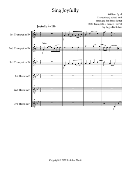 Sing Joyfully (Eb) ( Brass Sextet) (3 Trp, 3 Hrn)