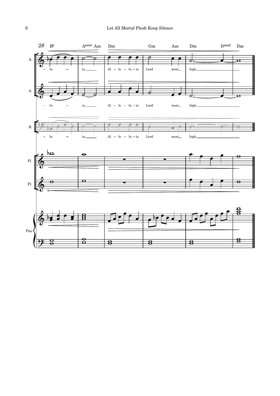 Let All Mortal Flesh Keep Silence Vocal duet flute duet and Piano Flute Duet scores gallery preview page 6