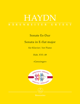 Book cover for Sonata for Piano E-flat major "Genzinger"
