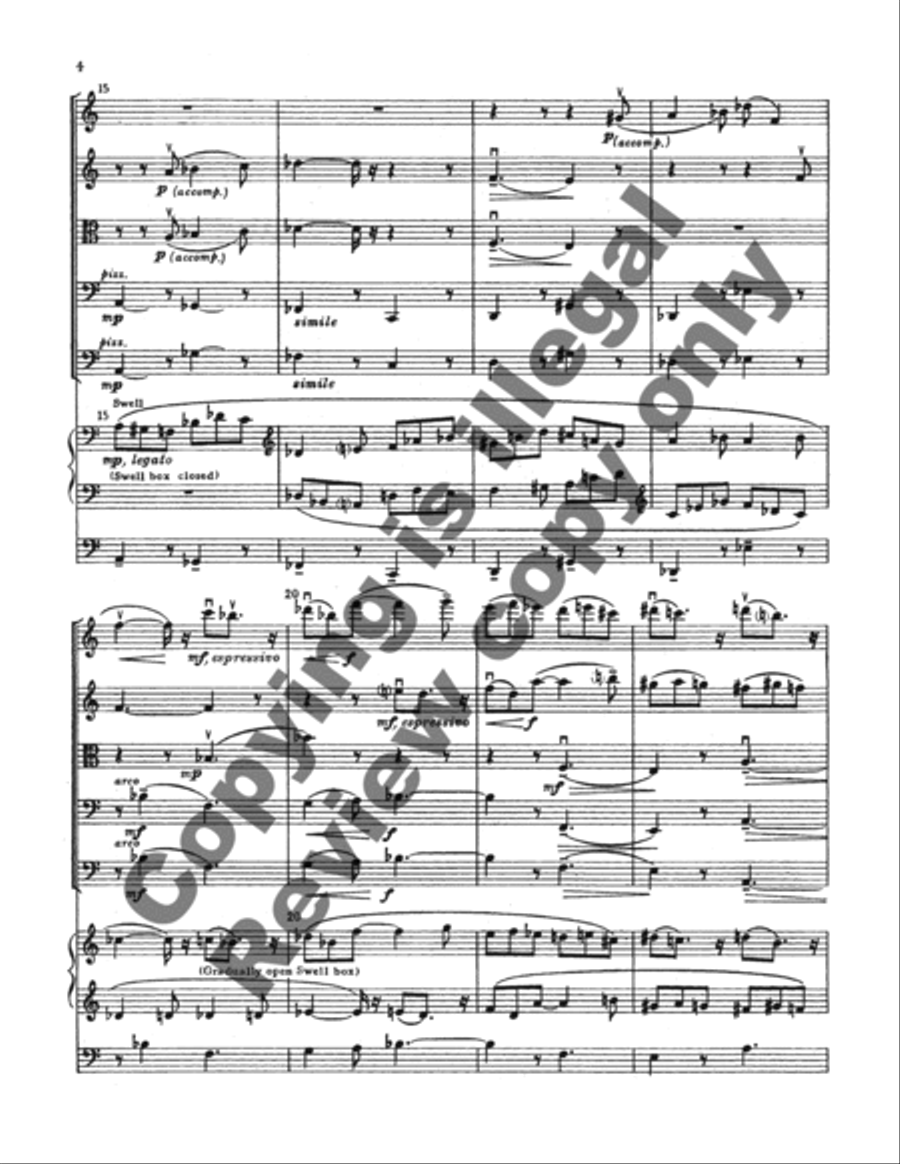 Sonata No. 2 for Organ and Strings (Score)