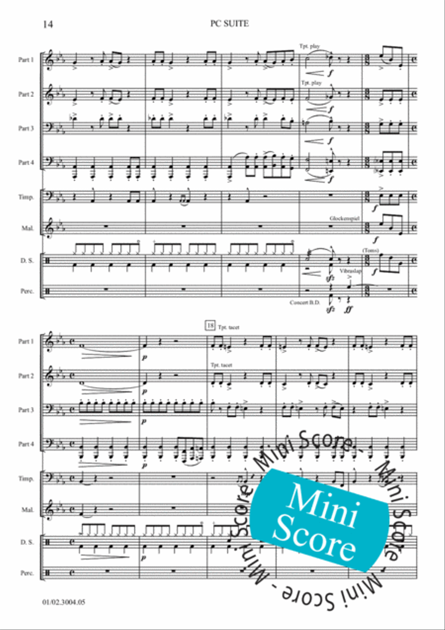 PC Suite Fanfare Band scores gallery preview page 18