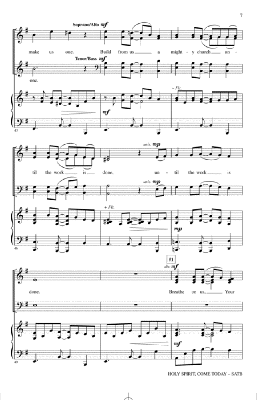 Holy Spirit, Come Today Holy Spirit, Come Today 4-Part scores gallery preview page 6