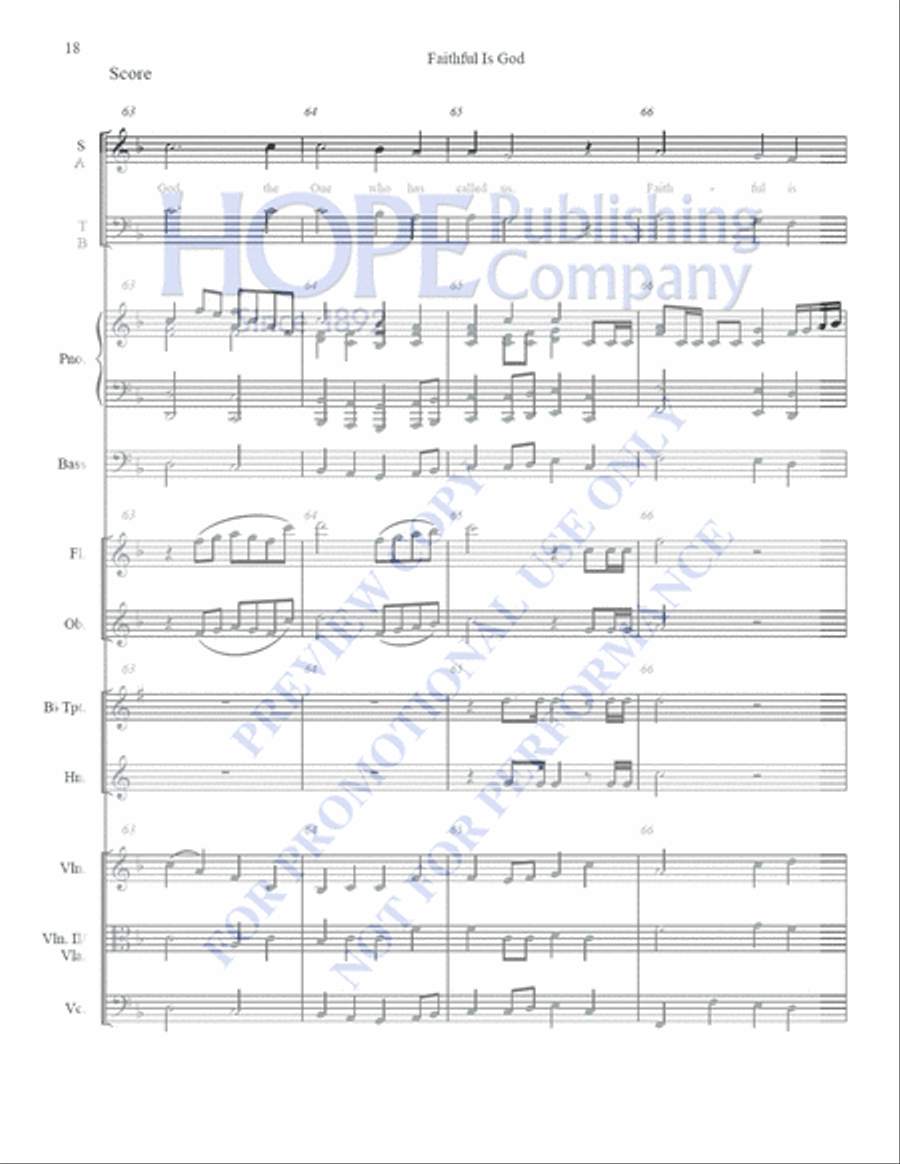 Faithful Is God Choir scores gallery preview page 18