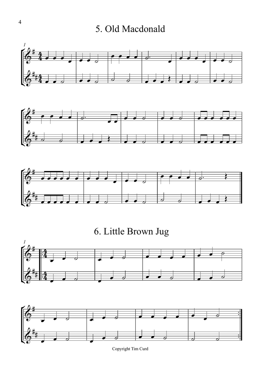 14 Easy Duets For Trumpet And Alto Saxophone. Alto Saxophone scores gallery preview page 4