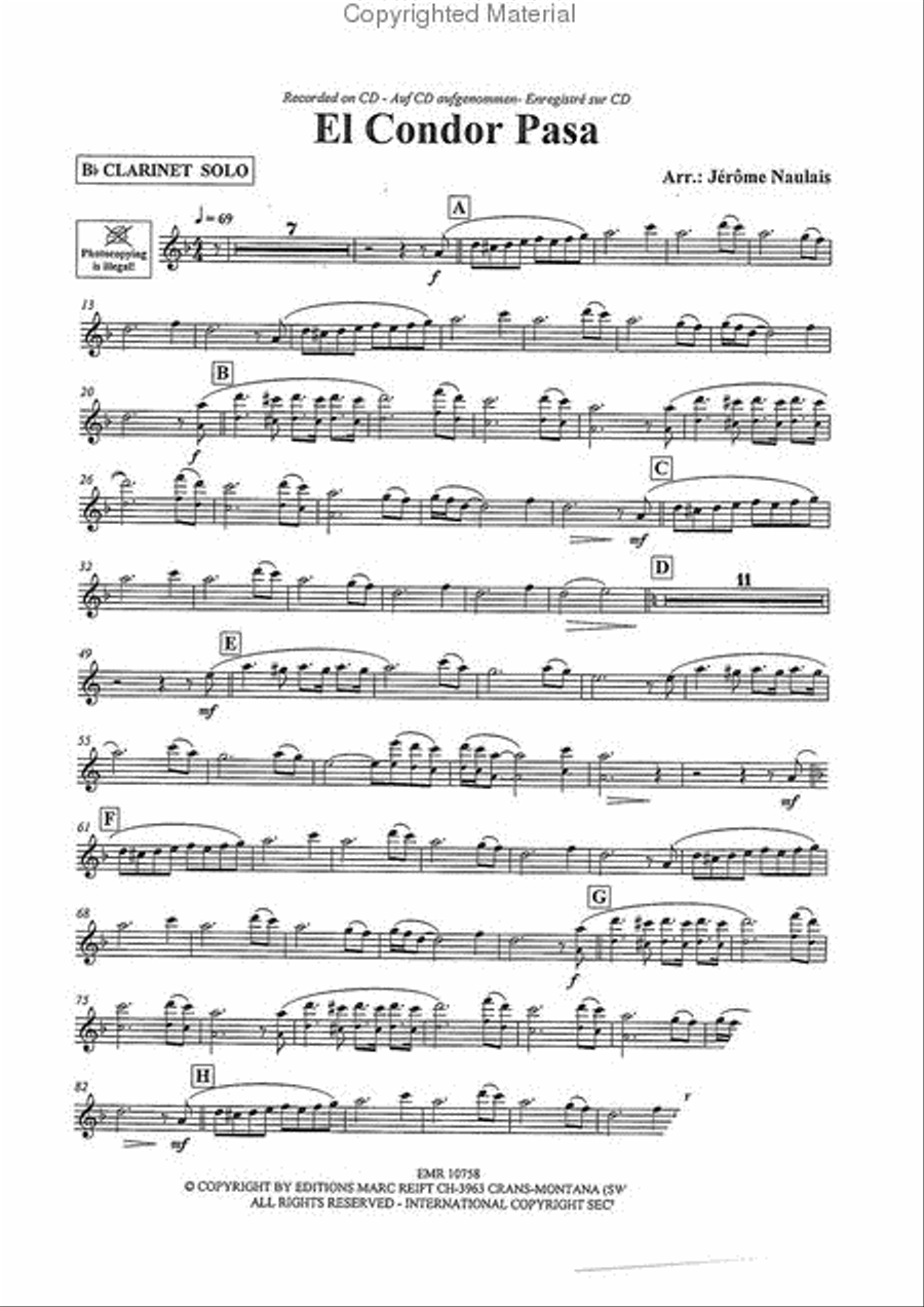 El Condor Pasa Concert Band scores gallery preview page 12