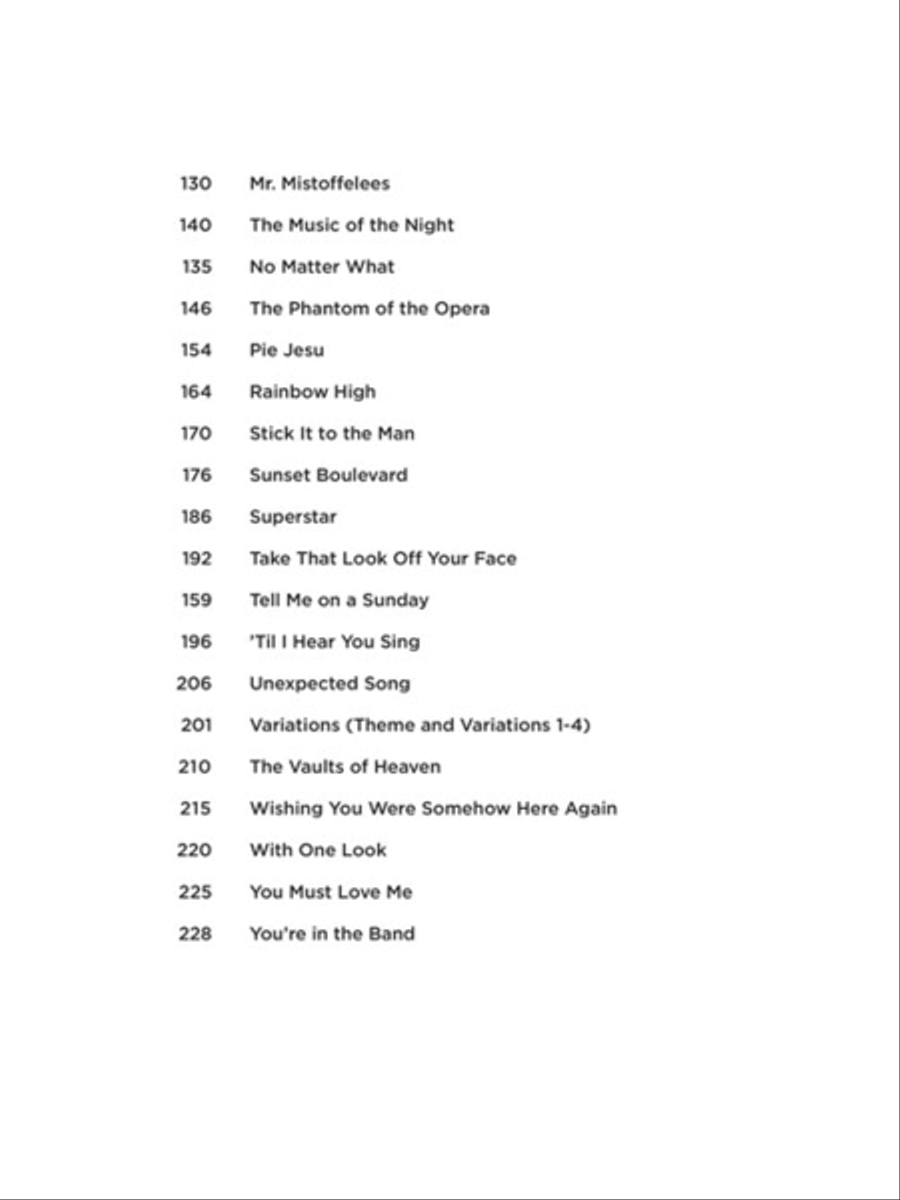 Andrew Lloyd Webber - Unmasked: The Platinum Collection Piano, Vocal, Guitar scores gallery preview page 3