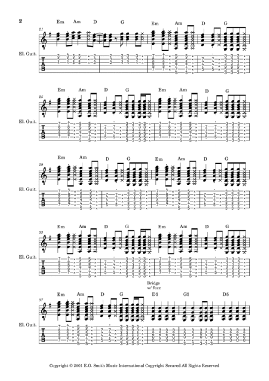 Island In The Sun Guitar Tablature scores gallery preview page 2