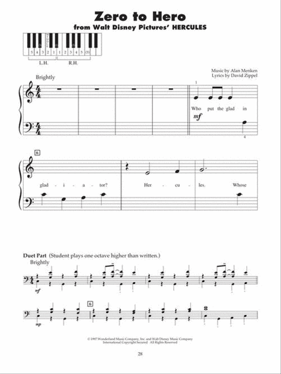 Disney Tunes Easy Piano scores gallery preview page 7