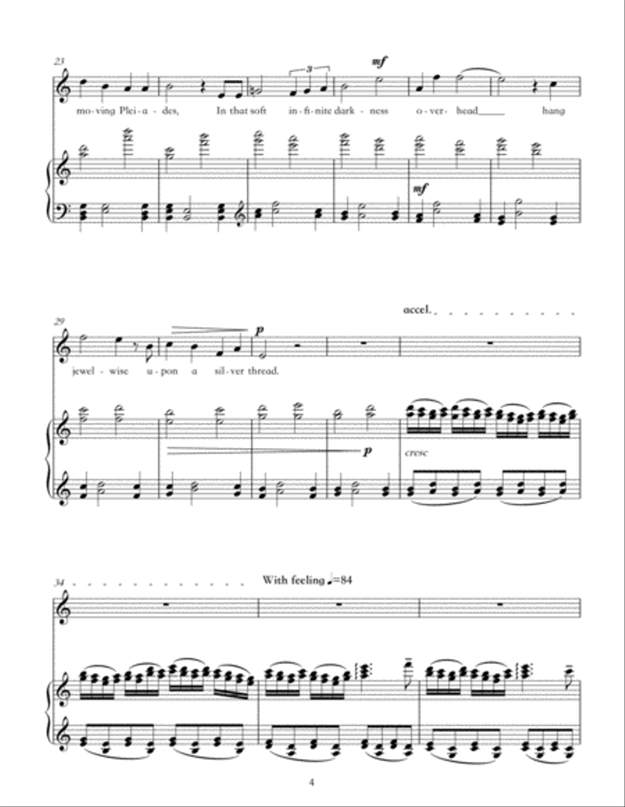 Stars (for Soprano and Piano) Soprano Voice scores gallery preview page 4