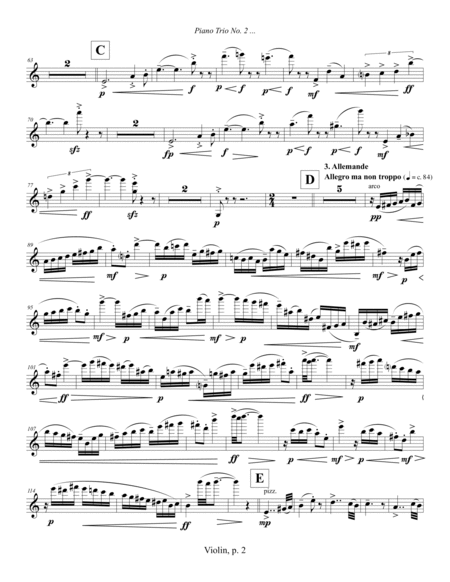 Piano Trio No. 2 ... Shosty-Bach Suite (2012, rev. 2013) violin