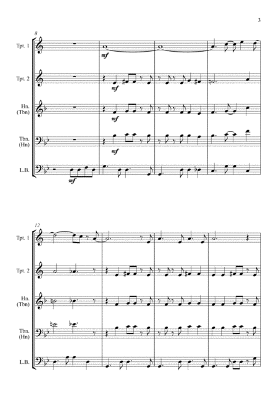 Mas Que Nada Mas Que Nada Brass Quartet scores gallery preview page 3