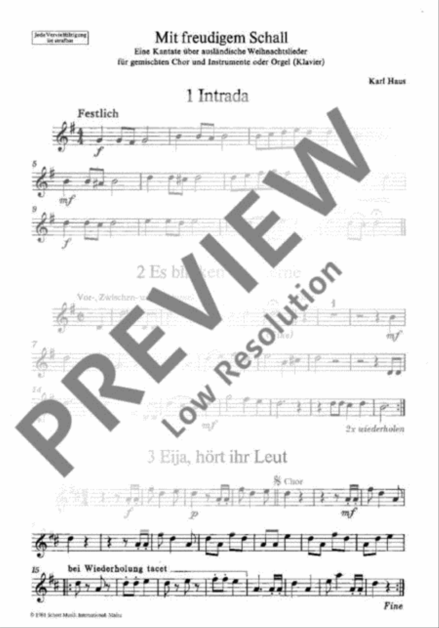 Mit freudigem Schall Mit freudigem Schall Choir scores gallery preview page 3
