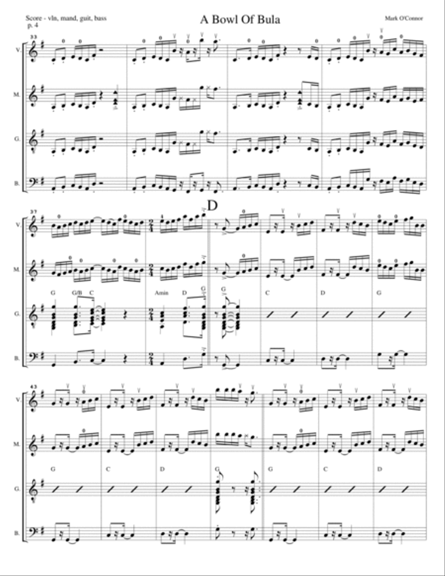 Thirty-Year Retrospective Collection (Score – violin, mandolin, guitar, bass) Small Ensemble scores gallery preview page 6