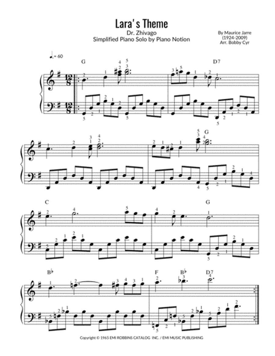 Lara's Theme - Dr. Zhivago (Piano Solo)