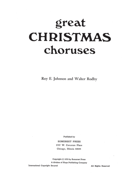 Great Christmas Choruses