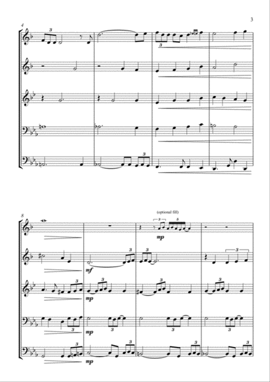 My Funny Valentine Brass Quintet scores gallery preview page 3