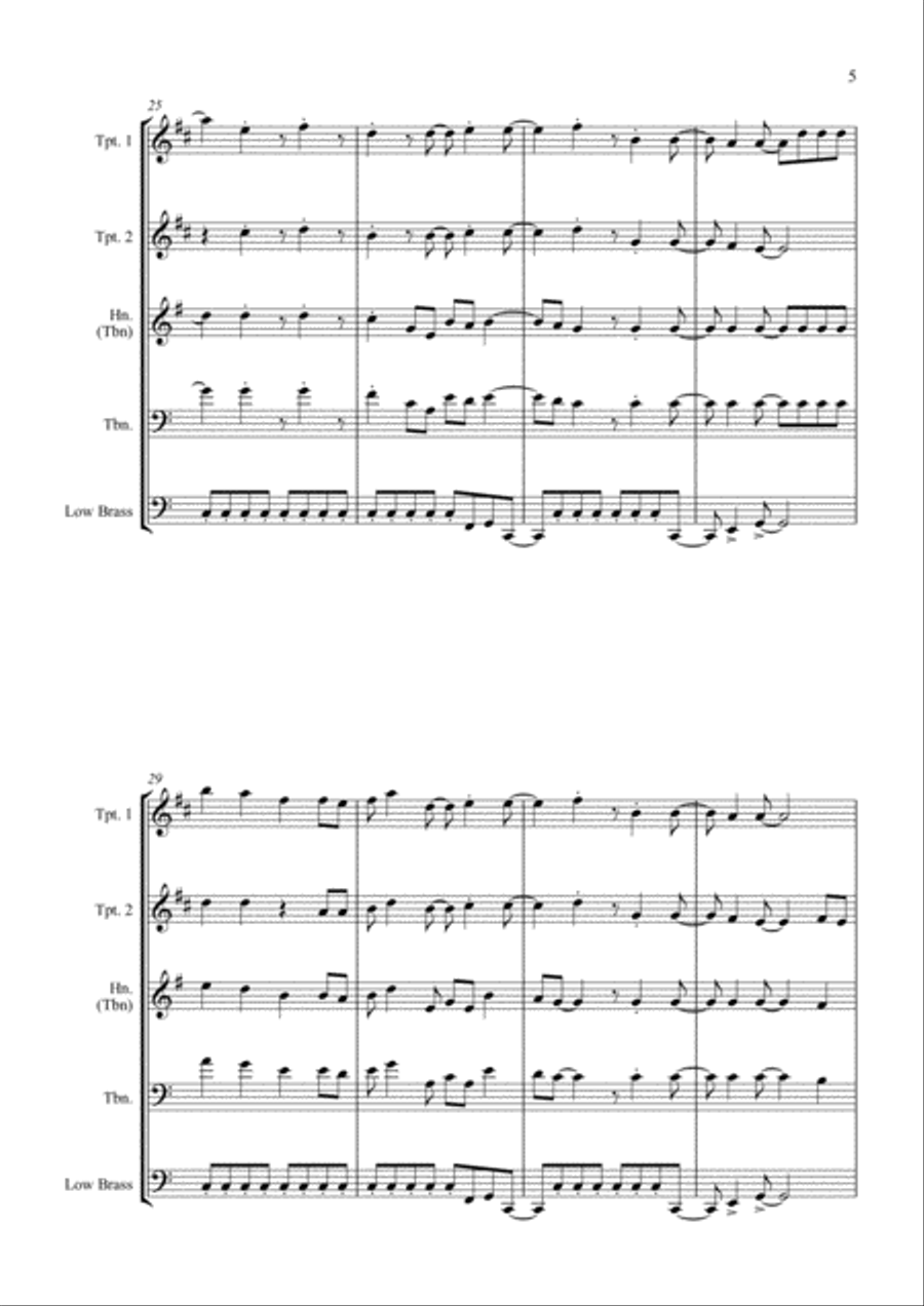 Jump Jump Brass Quartet scores gallery preview page 5