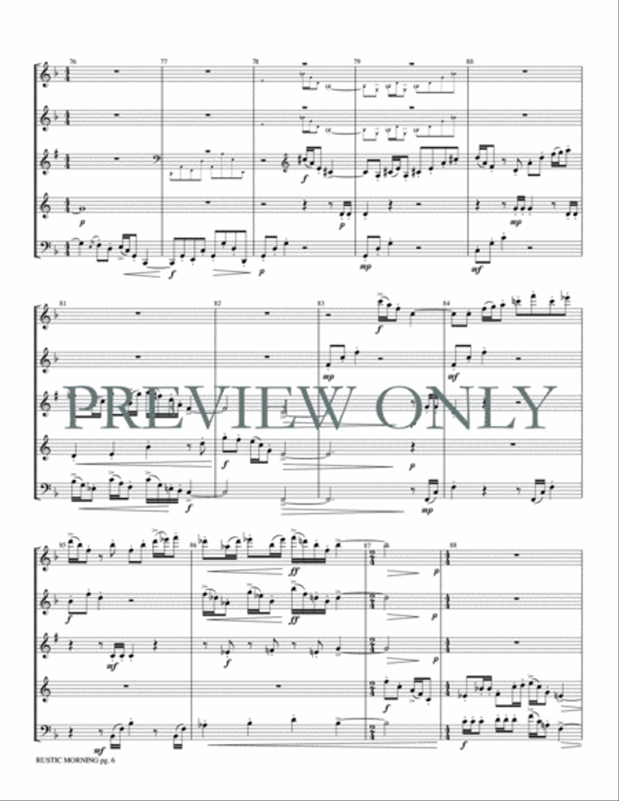 Rustic Morning Woodwind Quintet scores gallery preview page 8