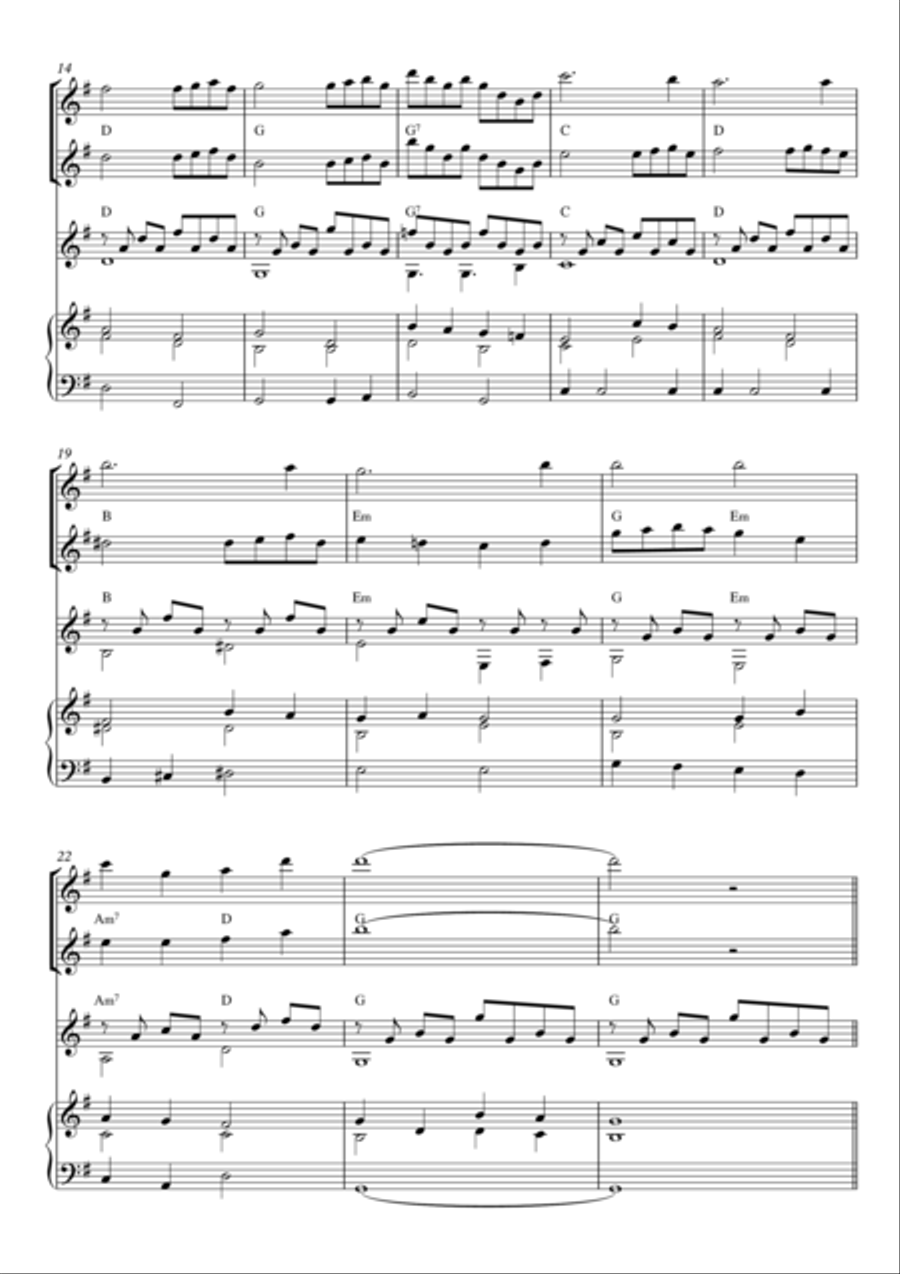 Instrumental Interlude 1'40 for 2 flutes, guitar and/or piano by Simon Peberdy image number null