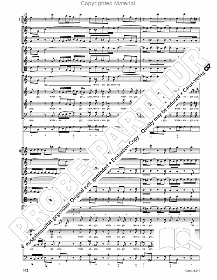 St. Matthew Passion (Matthaus-Passion) 4-Part scores gallery preview page 144