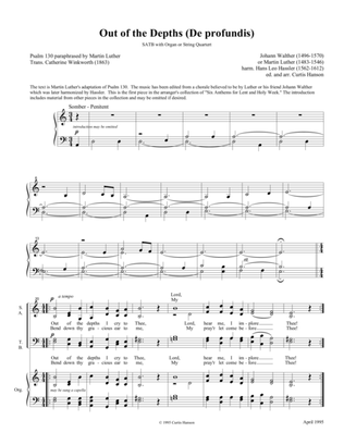 Out of the Depths (SATB)
