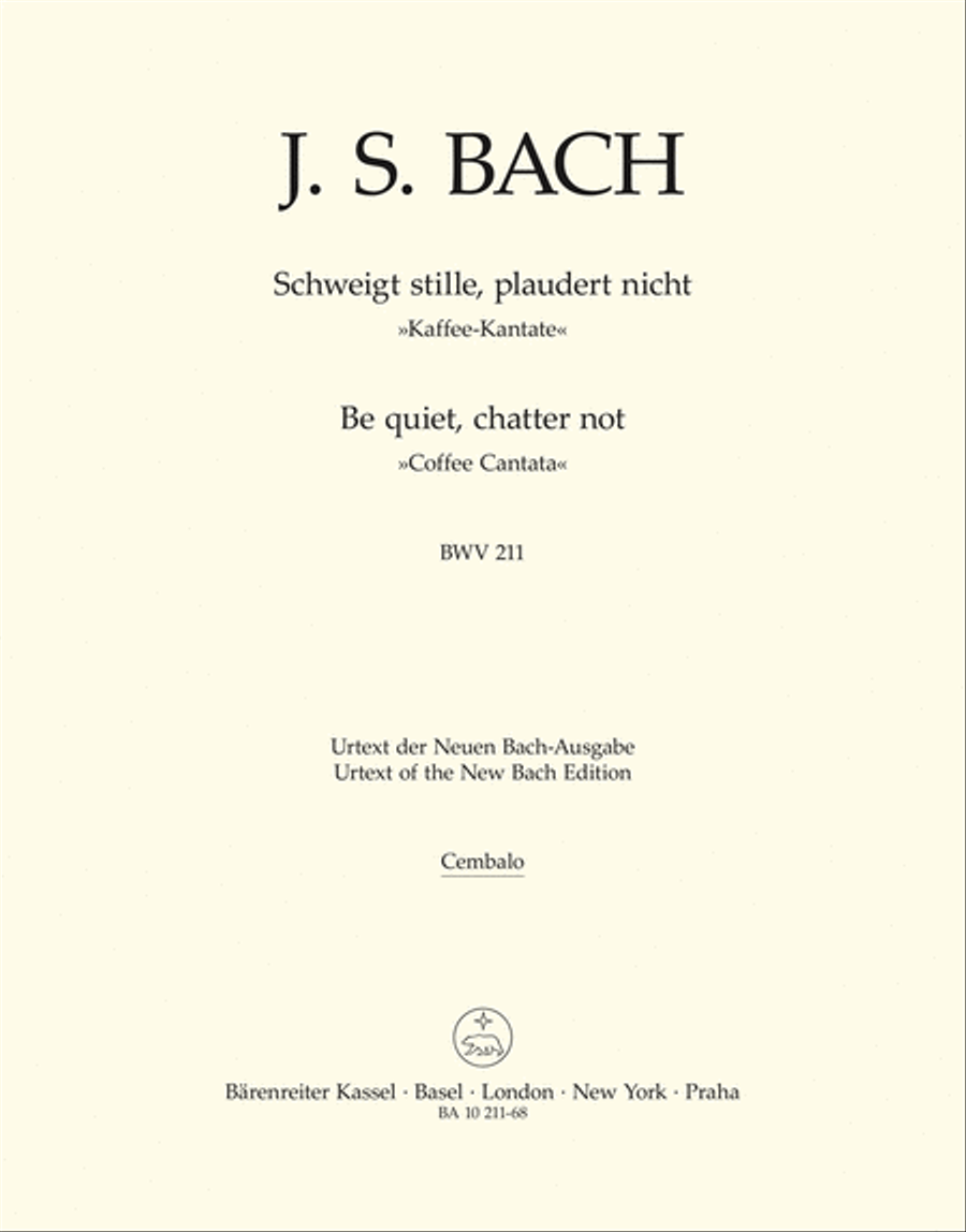 Be silent, not a word BWV 211 'Coffee Cantata' Harpsichord scores gallery preview page 1
