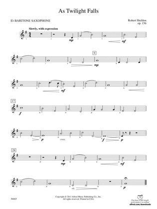 As Twilight Falls: E-flat Baritone Saxophone