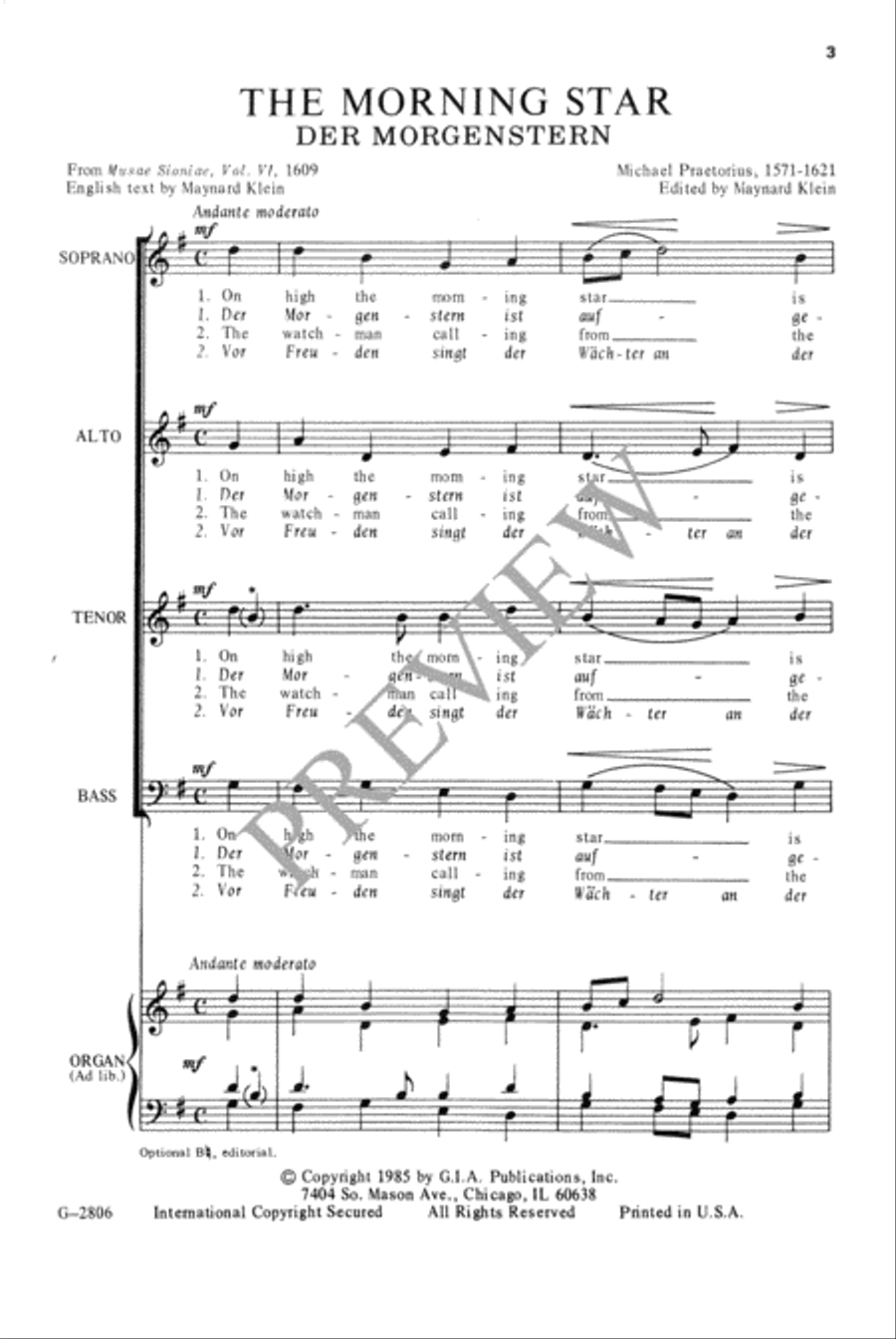 The Morning Star 4-Part scores gallery preview page 4