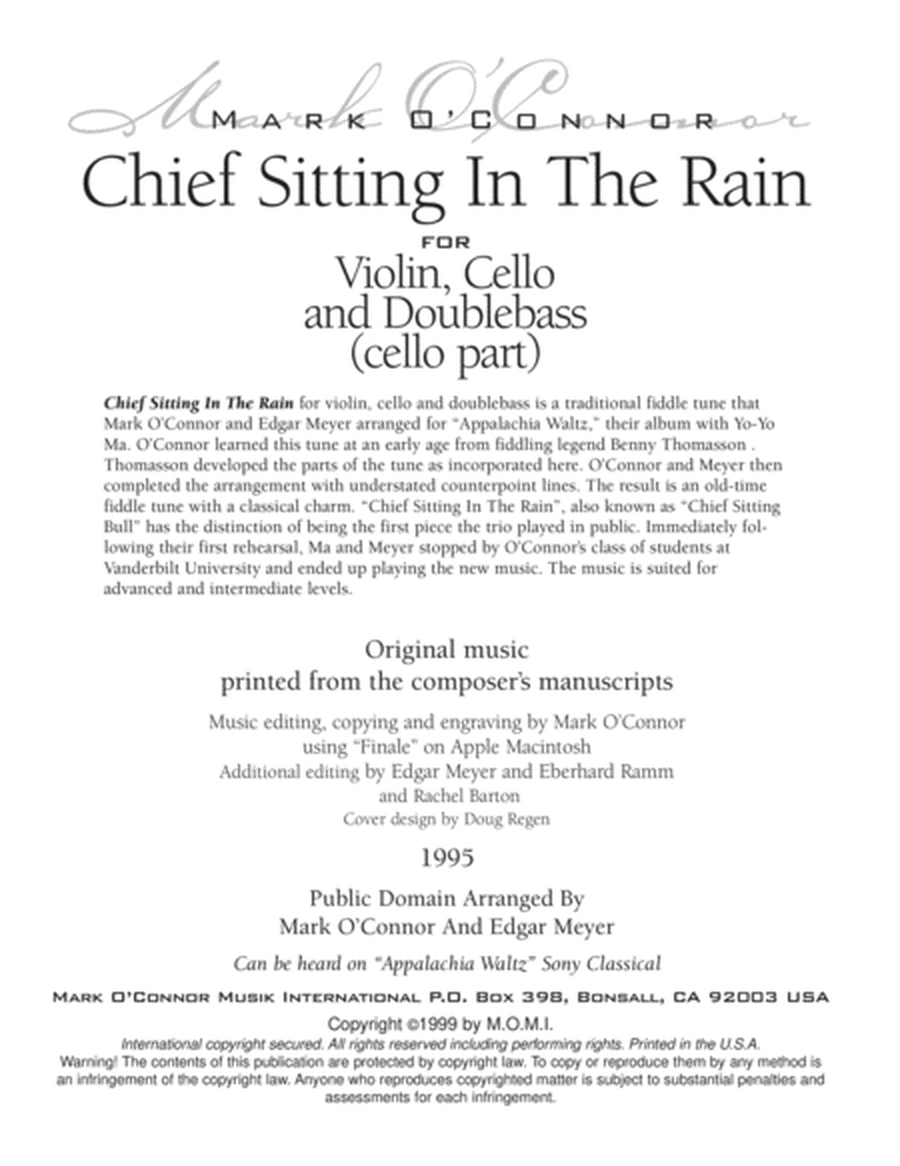 Chief Sitting In The Rain (cello part - vln, cel, bs) image number null