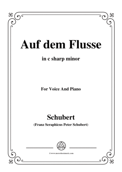 Schubert-Auf dem Flusse,in c sharp minor,Op.89,No.7,for Voice and Piano image number null