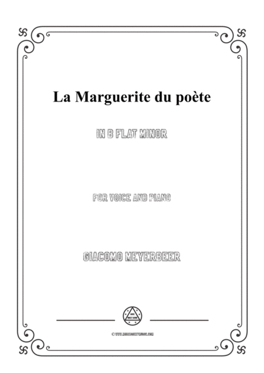 Meyerbeer-La Marguerite du poète in b flat minor，for voice and piano image number null