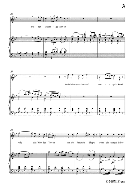 Schubert-An den Mond in einer Herbstnacht,D.614,in B flat Major,for Voice&Piano image number null