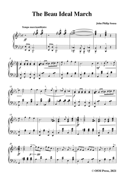 Sousa-The Beau Ideal March,in E flat Major,for Voice and Piano image number null