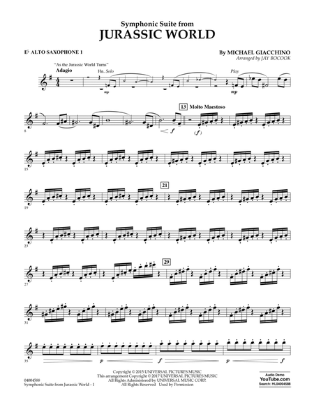 Jurassic World (Symphonic Suite) - Eb Alto Saxophone 1