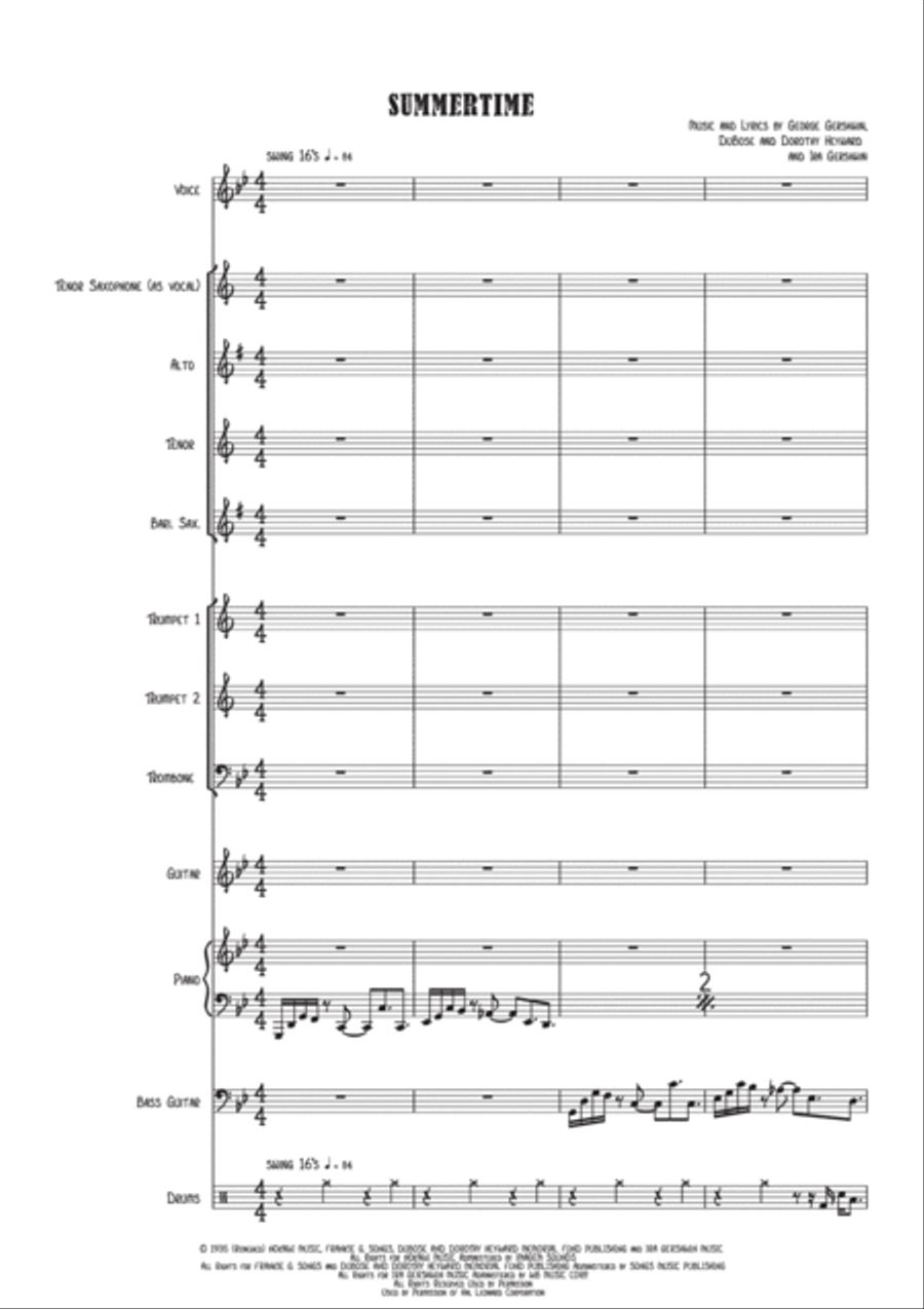 Summertime Jazz Ensemble scores gallery preview page 2