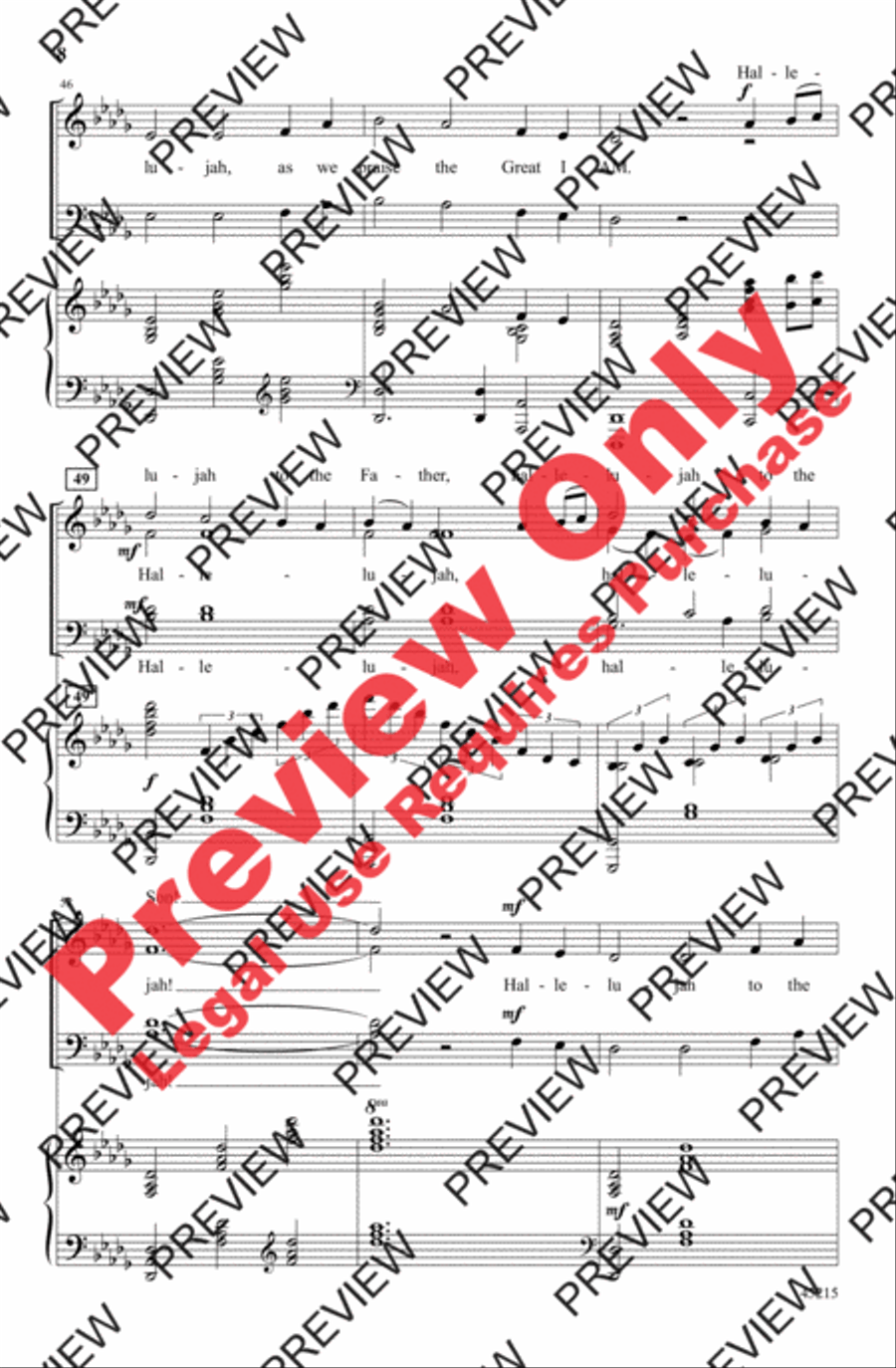 Come, Thou Fount of Every Blessing 4-Part scores gallery preview page 8